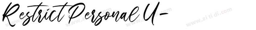 Restrict Personal U字体转换